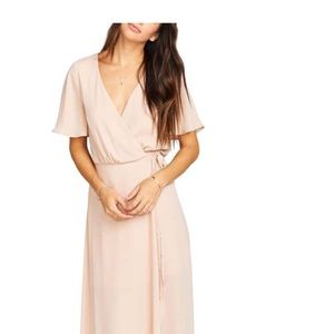 Show me your MuMu Sophia wrap dress- Blush Crisp